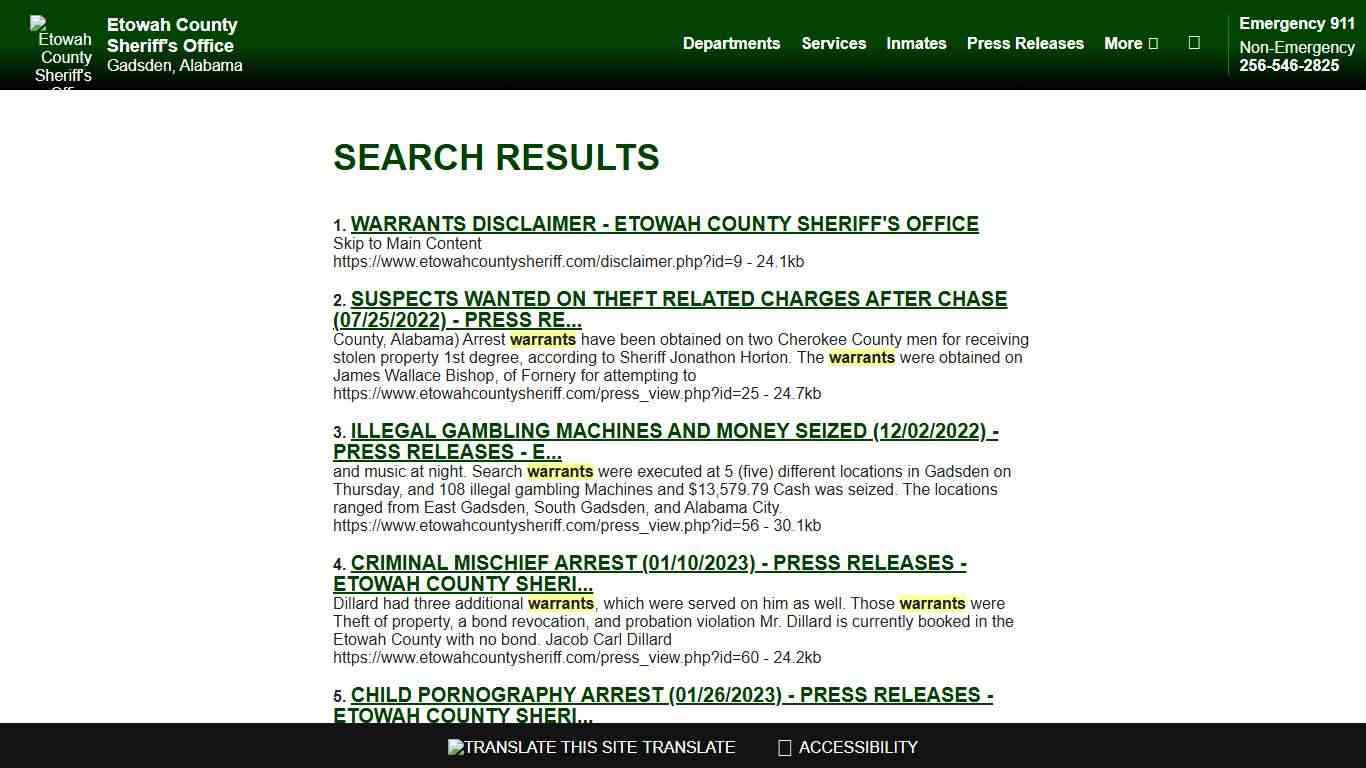 Search - Etowah County Sheriff's Office