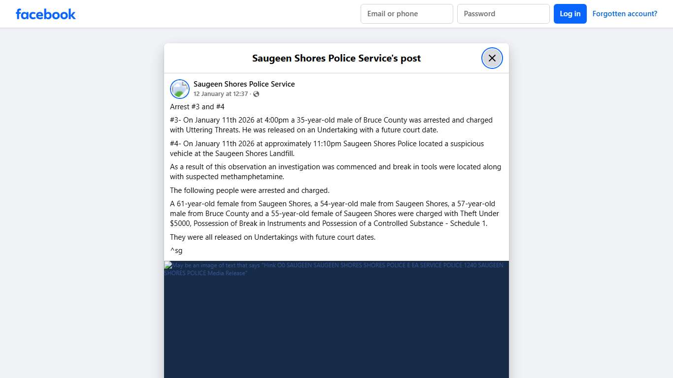 Arrest #3 and #4 #3- On... - Saugeen Shores Police Service Facebook